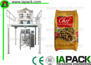 Automatische vertikale Verpackungsmaschine 500g Pet Food Packing Machine bis zu 90 Packungen pro Minute
